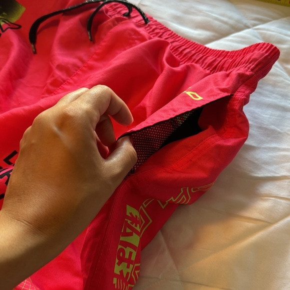 Wise Red Graphic Swim Shorts - Picture 5 of 7